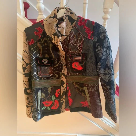 Women's Multicolor Patchwork Jacket - Picture 1 of 6